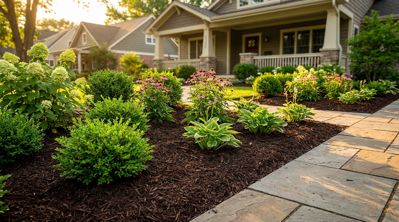 Professional mulch installation in Northern Virginia
